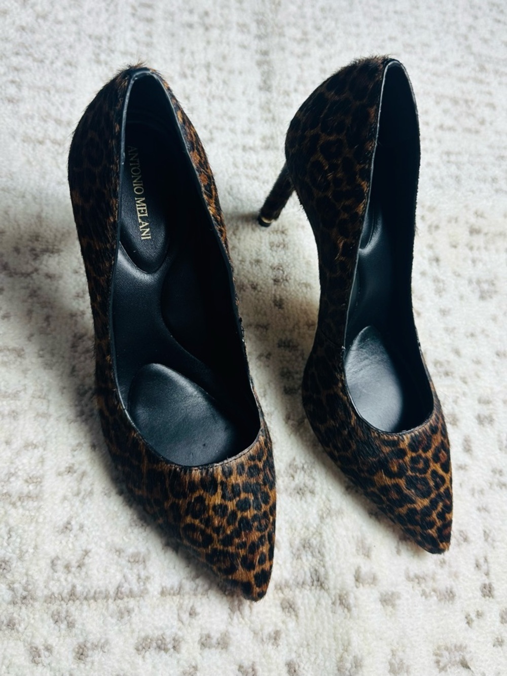 Leopard Print Pointed-Toe High Heels - Picture 11 of 16